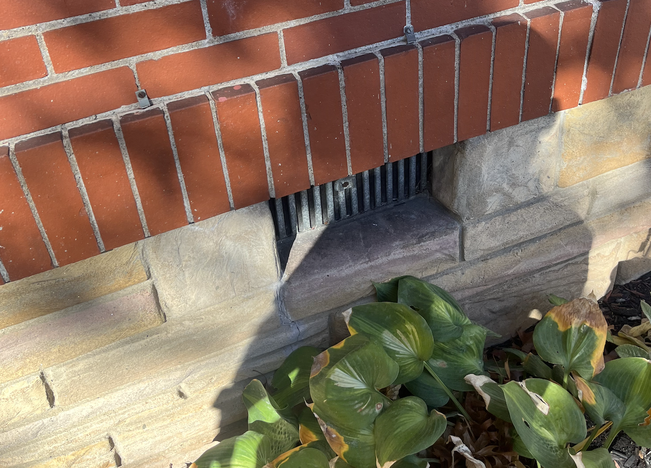 before foundation vent cover